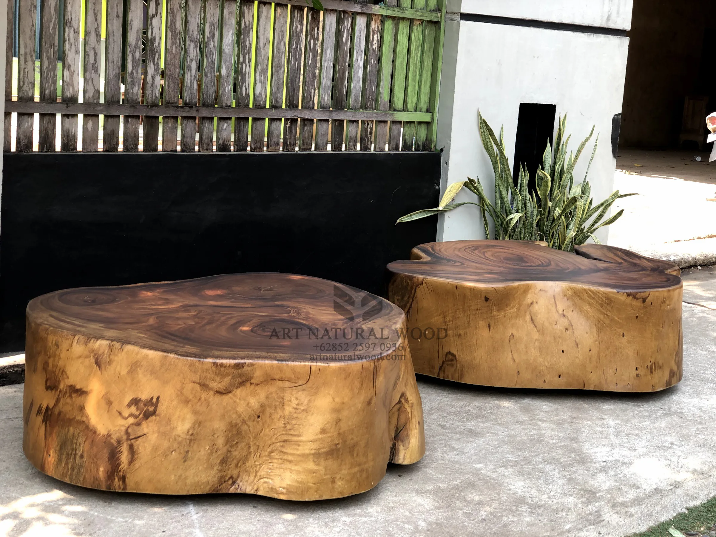 meja tamu kayu alami-natural wood coffee table