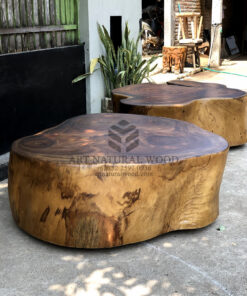 meja tamu kayu alami-natural wood coffee table