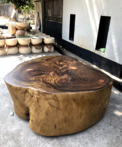 meja tamu kayu alami-natural wood coffee table