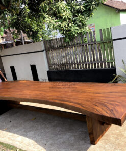 meja kayu besar solid papan 1 lembar utuh-meja meeting kayu ukuran besar