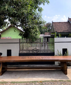 meja kayu besar solid papan 1 lembar utuh-meja meeting kayu ukuran besar