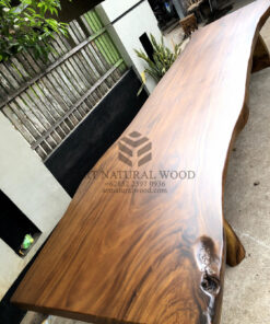 meja kayu besar solid papan 1 lembar utuh-meja meeting kayu ukuran besar