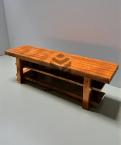 bangku aesthetic minimalis kayu trembesi solid