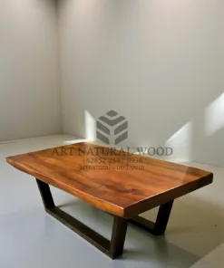 coffee table minimalis industrial kayu solid-meja tamu minimalis industrial