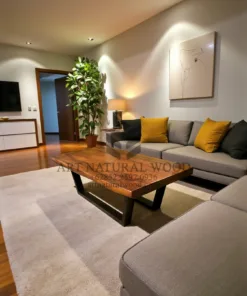 coffee table minimalis industrial kayu solid-meja tamu minimalis industrial