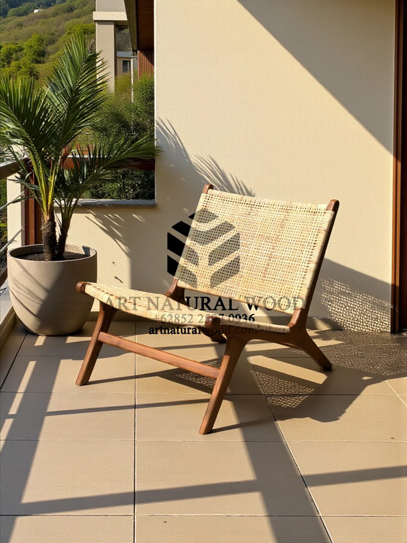 kursi santai teras rotan-kursi terras minimalis modern-kursi rotan teras kayu jati