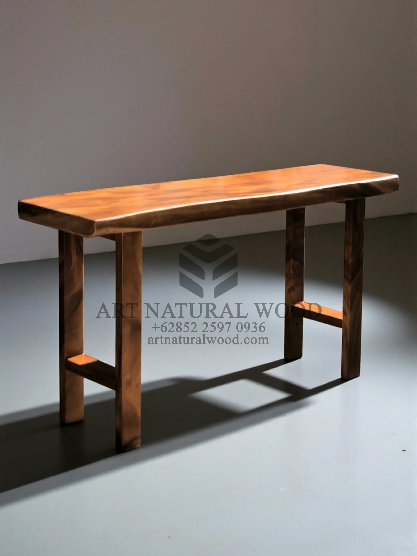 meja foyer minimalis kayu solid trembesi-meja konsul minimalis kayu