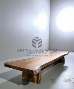 meja kayu besar solid papan 1 lembar utuh-meja meeting kayu ukuran besar