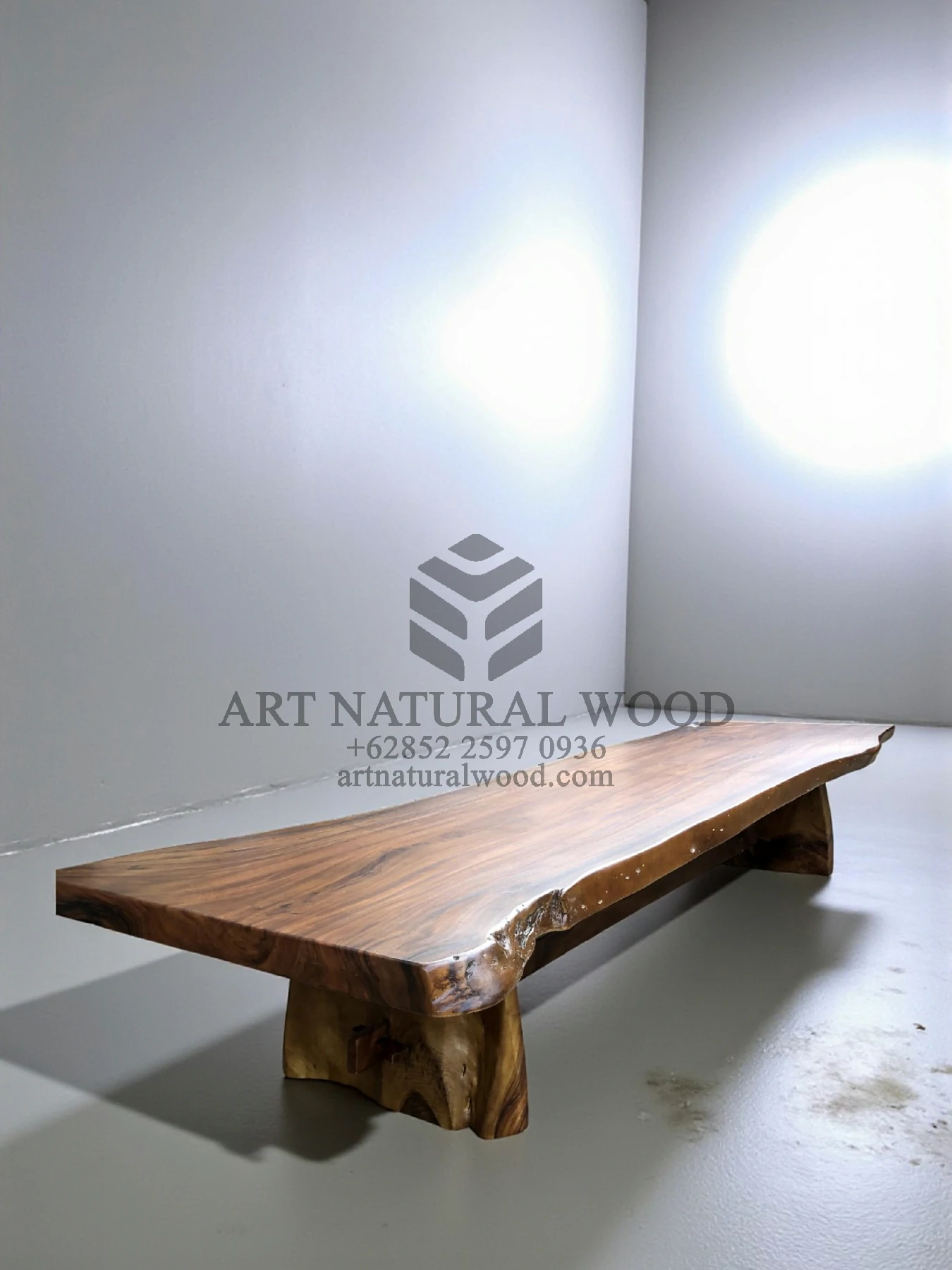 meja kayu besar solid papan 1 lembar utuh-meja meeting kayu ukuran besar