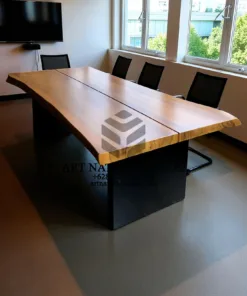 meja kayu besar untuk meeting kantor-meja meeting kayu besar-meja rapat kantor kayu minimalis