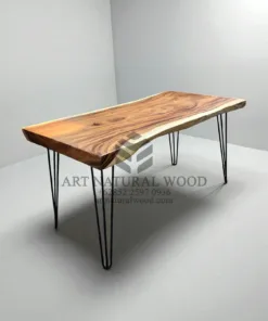 meja komputer desain industrial minimalis-meja komputer kayu solid