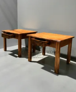 meja makan laci minimalis modern kayu jati