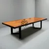 meja meeting minimalis kayu trembesi solid