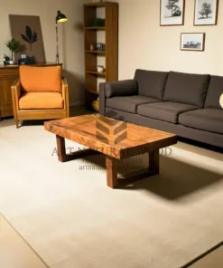 meja sofa minimalis kayu trembesi solid