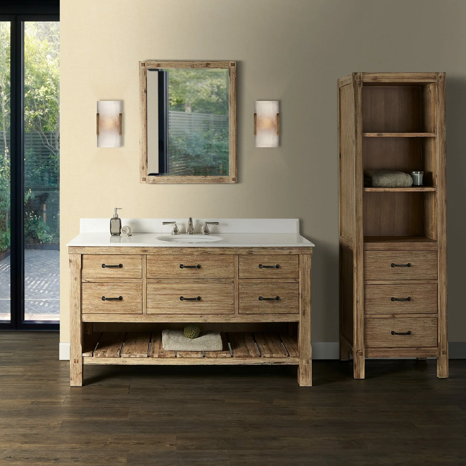 meja wastafel kayu jati solid minimalis antik-meja wastafel minimalis modern