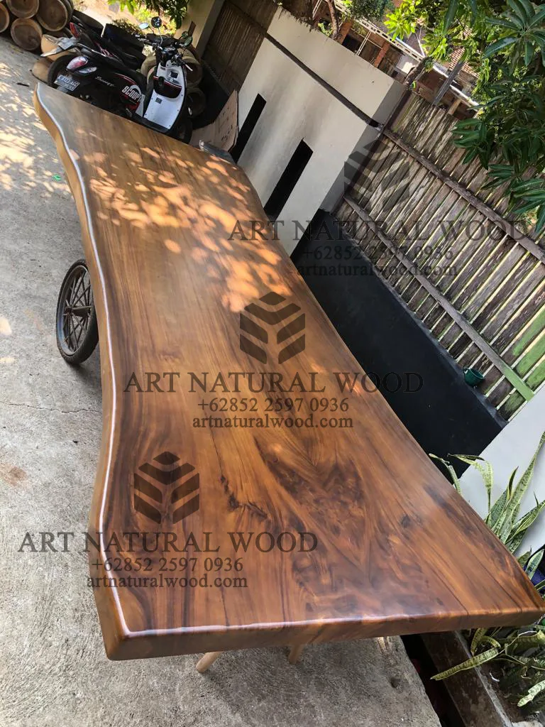 papan kayu trembesi besar untuk top meja-papan kayu trembesi 4 meter