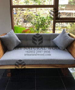 kursi sofa kayu trembesi minimalis modern-sofa tamu kayu solid minimalis