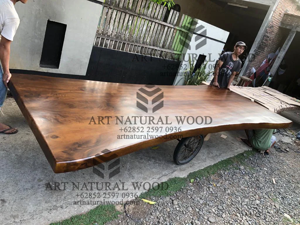 papan kayu trembesi besar untuk top meja-papan kayu trembesi 4 meter