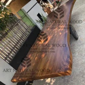 papan kayu trembesi besar untuk top meja-papan kayu trembesi 4 meter