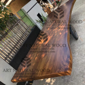 papan kayu trembesi besar untuk top meja-papan kayu trembesi 4 meter