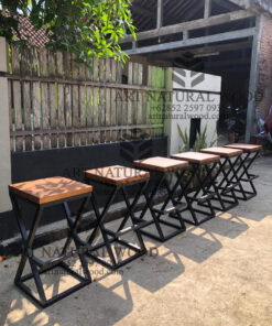 kursi stool kaki besi industrial minimalis