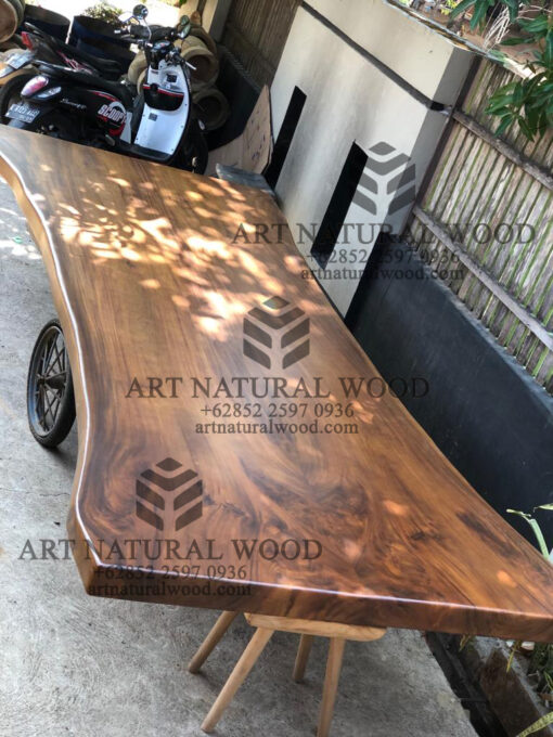 papan kayu trembesi besar untuk top meja-papan kayu trembesi 4 meter