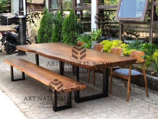 meja makan kayu panjang trembesi-meja kayu besar-meja makan kayu trembesi-meja makan kayu solid-meja makan minimalis