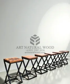 kursi stool kaki besi industrial minimalis