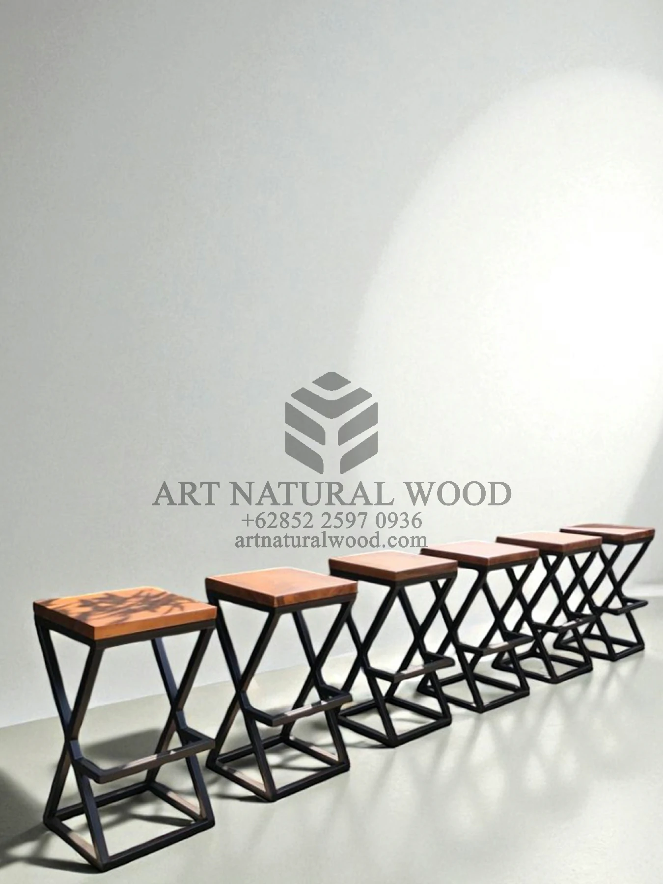 kursi stool kaki besi industrial minimalis