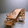 meja makan kayu besar 10 kursi minimalis