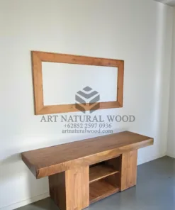 meja wastafel kamar mandi hotel kayu solid