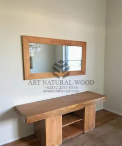 meja wastafel kamar mandi hotel kayu solid
