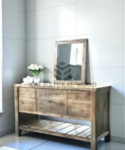 meja wastafel kayu jati solid minimalis antik-meja wastafel minimalis modern