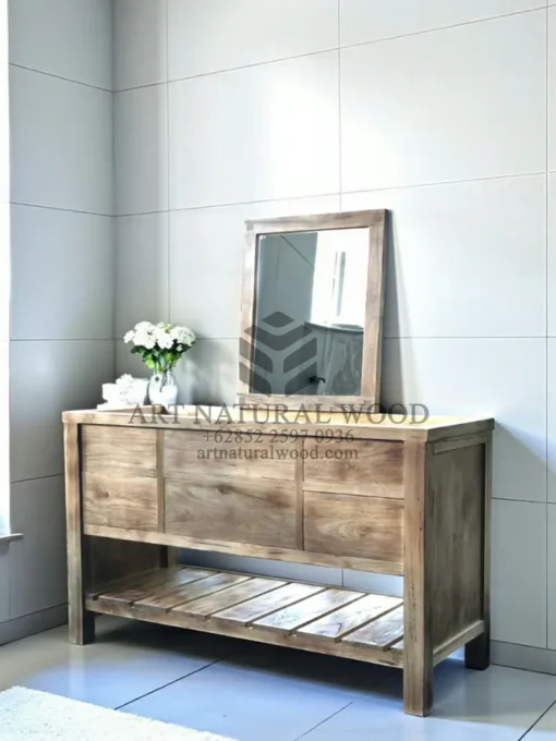 meja wastafel kayu jati solid minimalis antik-meja wastafel minimalis modern