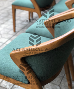 kursi cafe unik minimalis modern kayu jati solid