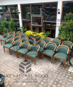 kursi cafe unik minimalis modern kayu jati solid