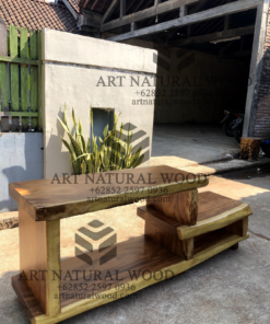 meja hias untuk aquarium kayu trembesi solid