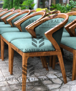 kursi cafe unik minimalis modern kayu jati solid