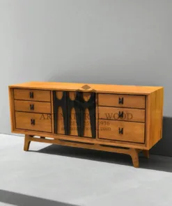 bufet modern minimalis kayu jati