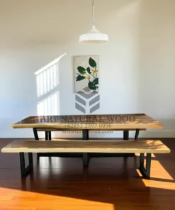 dining table solid wood-meja bangku kayu trembesi