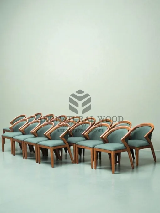 kursi cafe unik minimalis modern kayu jati solid