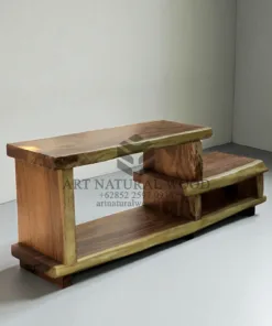 meja hias untuk aquarium kayu trembesi solid