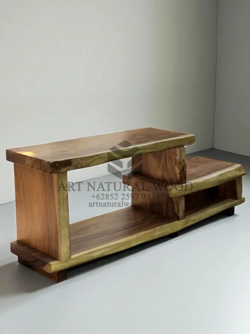 meja hias untuk aquarium kayu trembesi solid