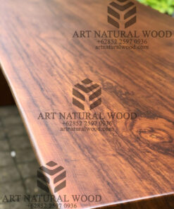 meja makan kayu jati minimalis 6 kursi
