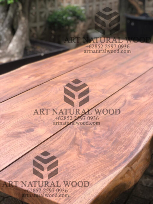 meja makan outdoor kayu jati solid