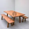 meja makan outdoor kayu jati solid