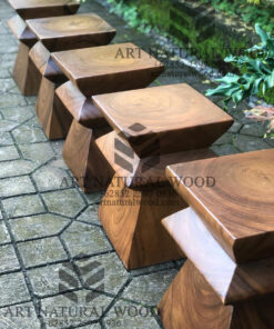 stool kayu trembesi unik