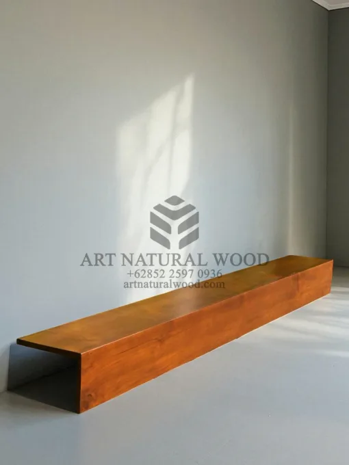 ambalan tv gantung minimalis kayu jati solid