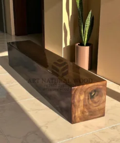 bangku balok minimalis kayu trembesi solid