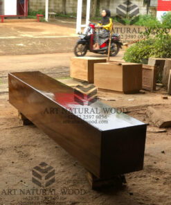 bangku balok minimalis kayu trembesi solid